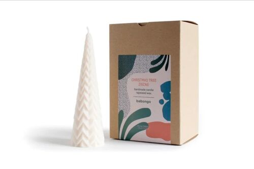 Christmas tree Zigzag rapeseed wax candle