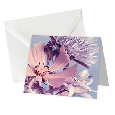 GESCHENKKARTEN ECO EDEN MIDI, "Blanco / purple garden flowers"