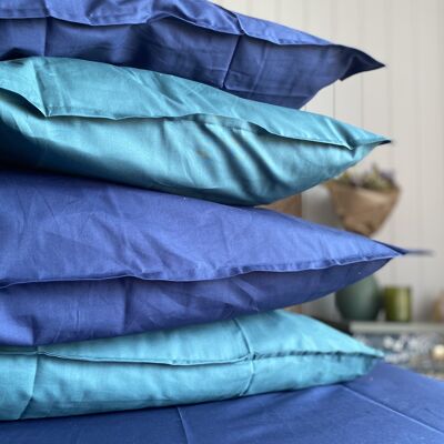 Taie d'Oreiller "Abysse" 65x65 en Percale de Coton 100 % Biologique