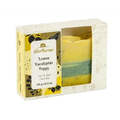 LEMON & EUCALYPTUS & POPPY Soap - The Soap Factory - Artisan Collection - 100 g