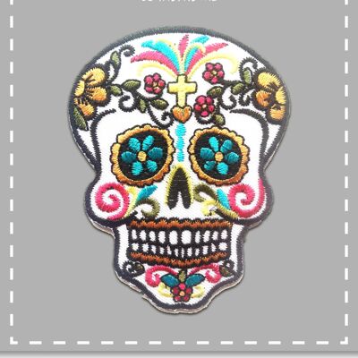 Totenkopf Skelett-A0836flowerskull