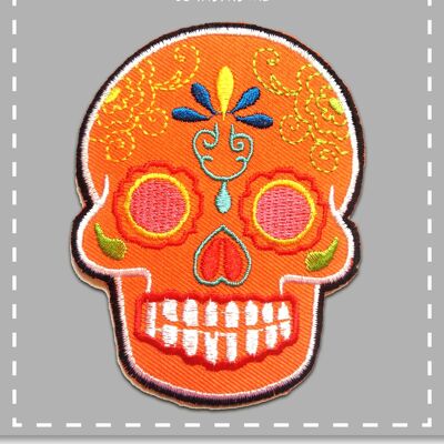 Totenkopf modern Skelett-A0812orangeskull