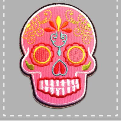 Totenkopf modern Skelett-A0816pinkskull