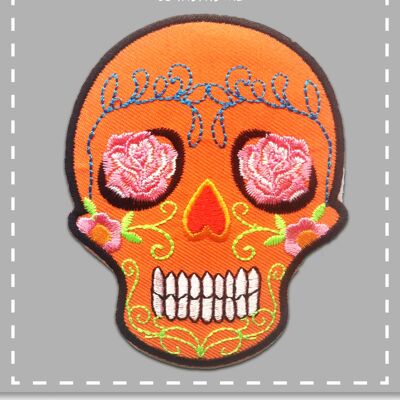 Totenkopf Skelett-A0839orangeroseskull