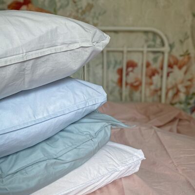 Taie d'Oreiller "Gris Perle" 65x65 en Percale de Coton 100 % Biologique