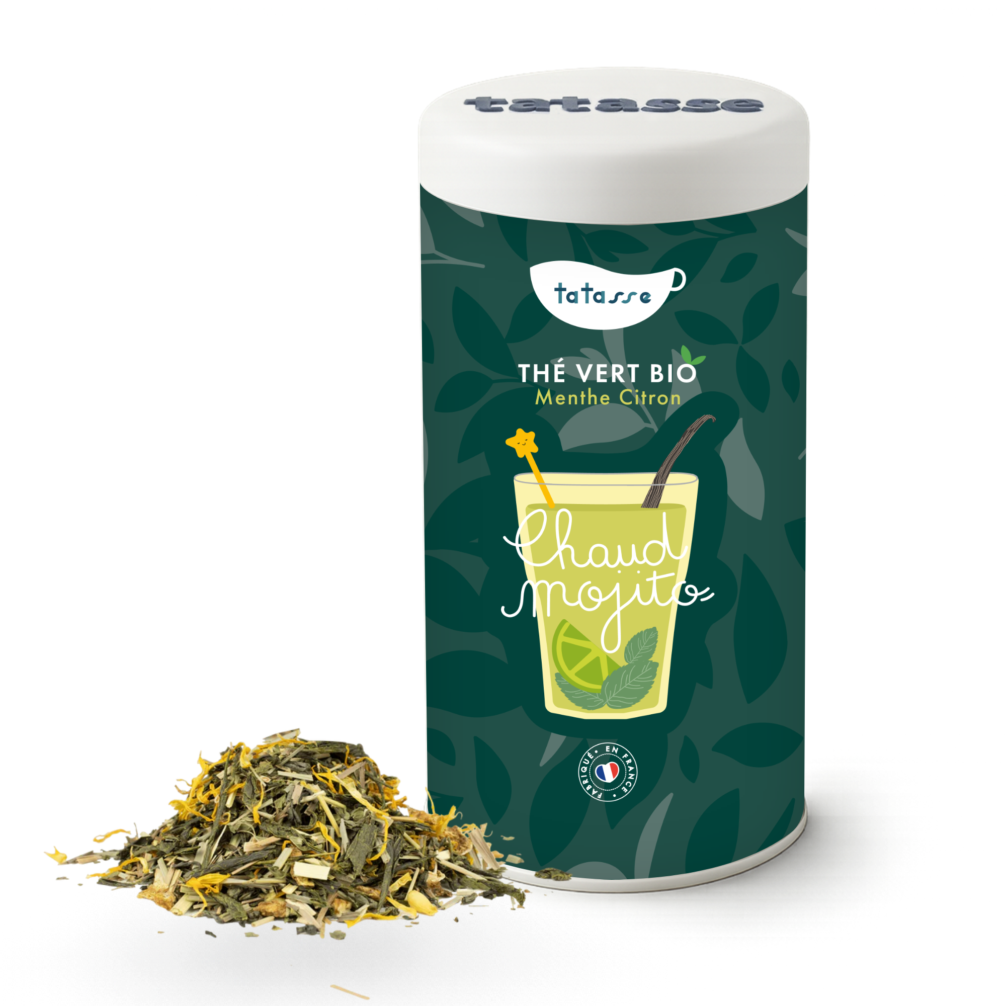 Organic green tea with mint and lemon – a refreshing and invigorating infusion – Hot Mojito