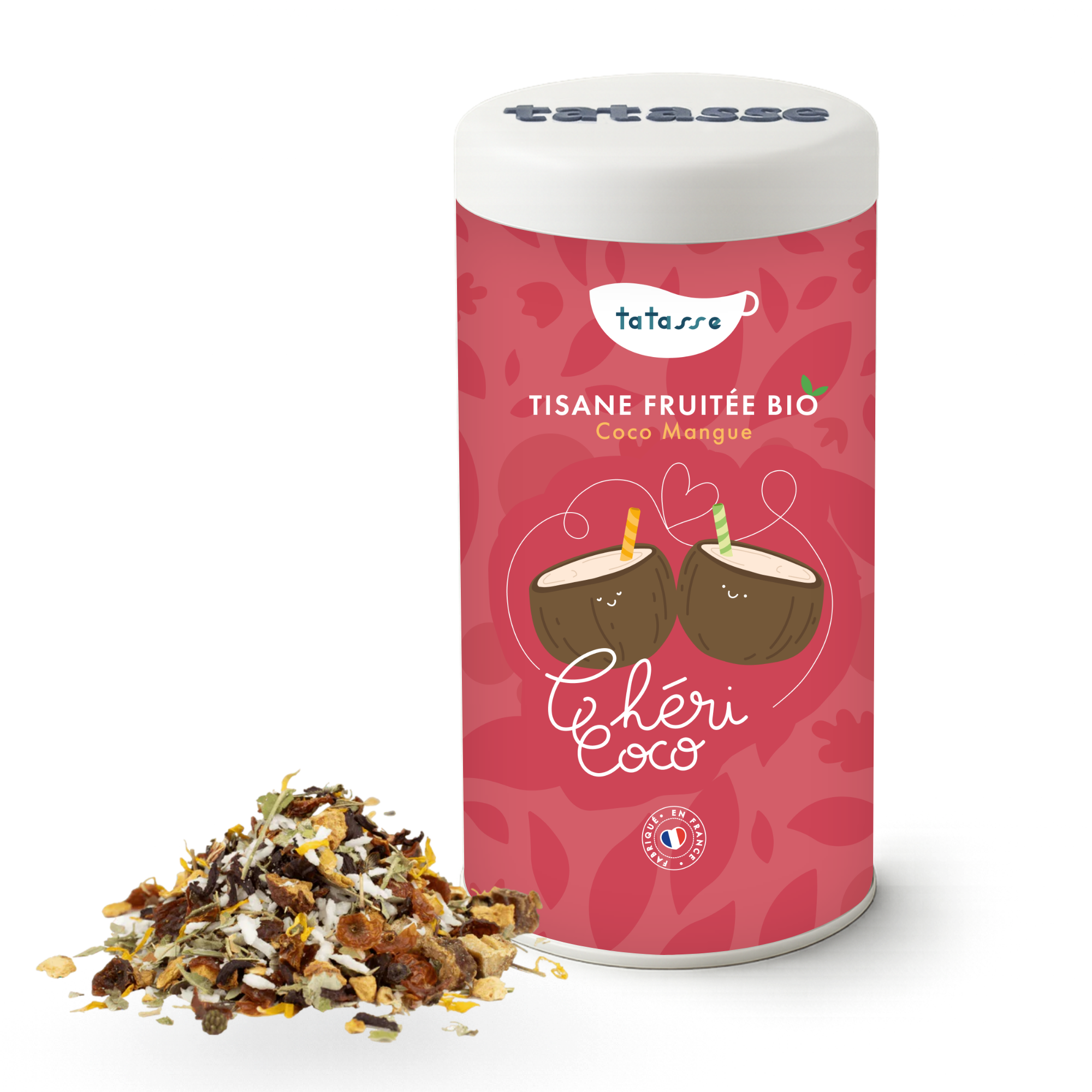 Organic coconut and mango infusion – exotic and indulgent herbal tea – Chéri Coco – Tatasse