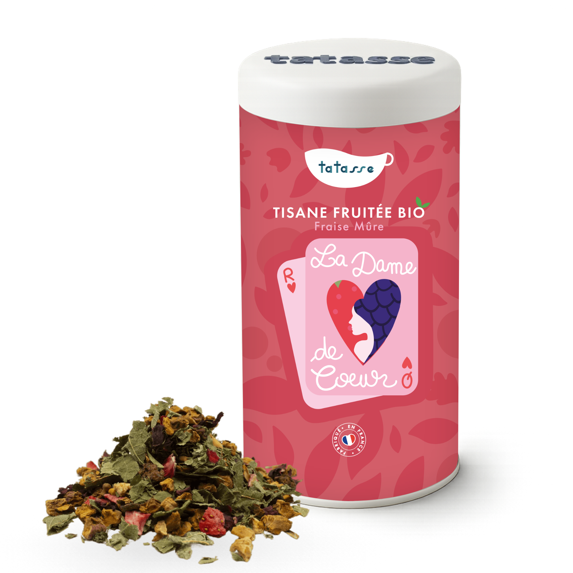 Organic strawberry and hibiscus infusion – a fruity and delicious herbal tea – La Dame de Cœur