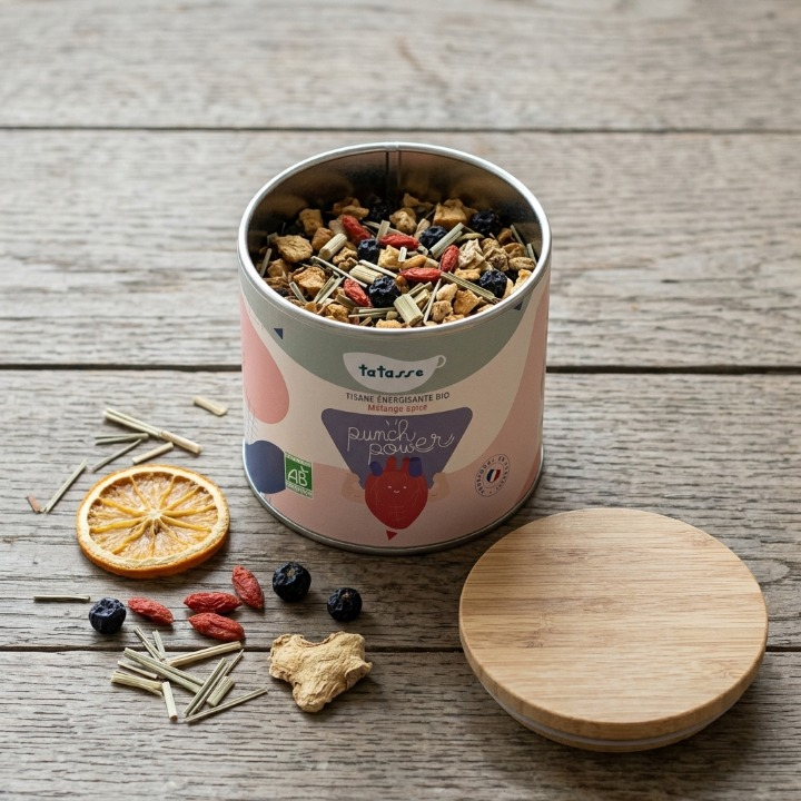 Infusion bio citron gingembre – tisane tonique et épicée – Punch Power