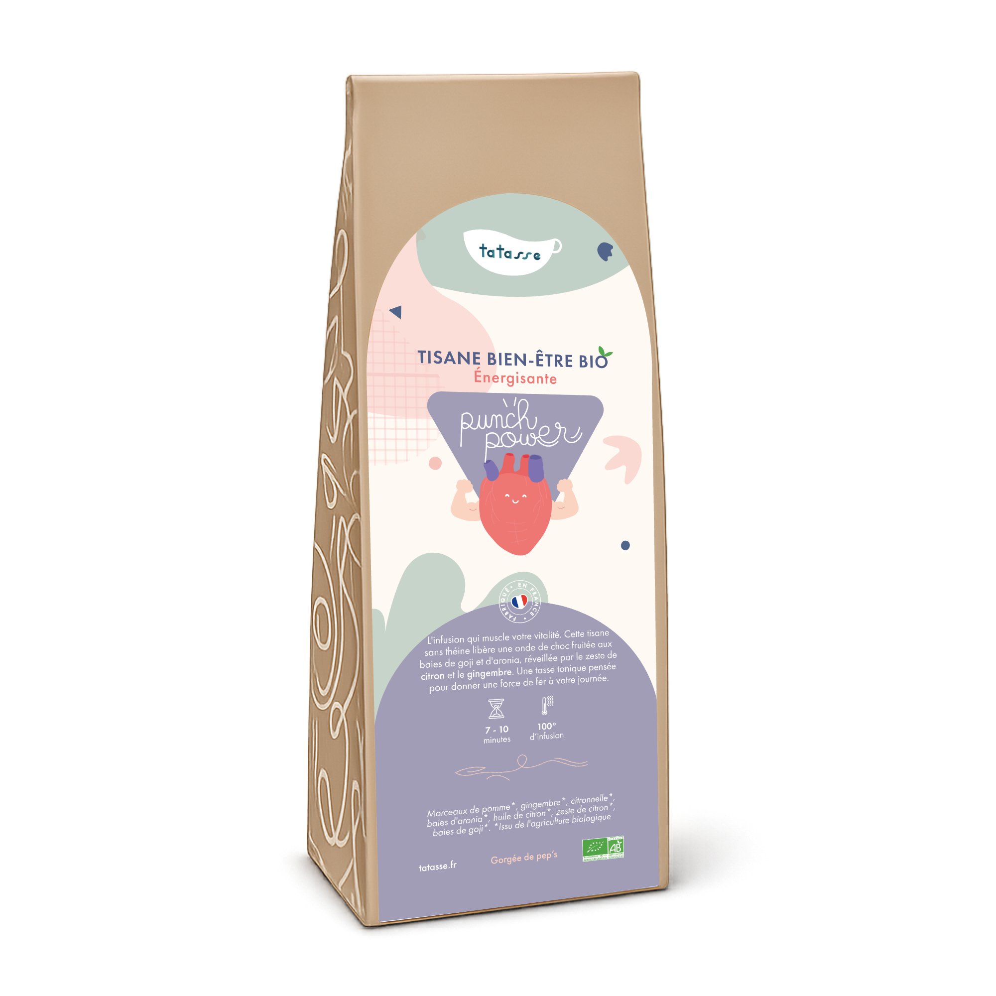 Infusion bio citron gingembre – tisane tonique et épicée – Punch Power
