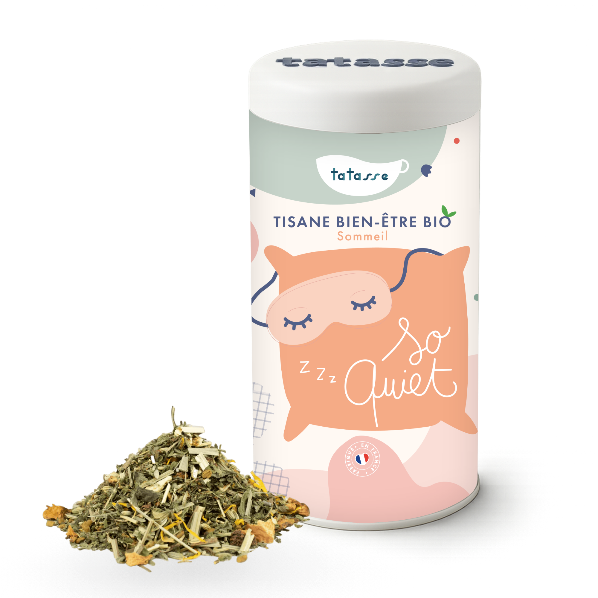 Organic lemon balm, orange, and vanilla infusion – gentle evening herbal tea – So Quiet – Tatasse