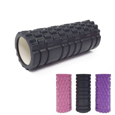 Foam Roller for Muscle Massage, Ultra Lightweight Hollow Core Muscle Roller Black