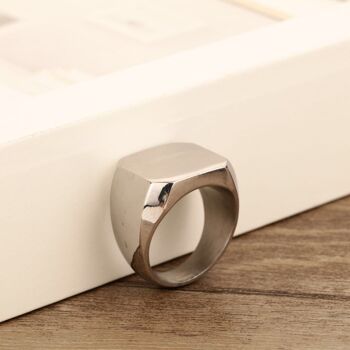 Bague Carrée Simple Or 6