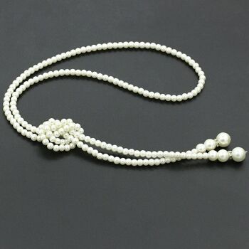 Long collier de perles à une seule couche 2