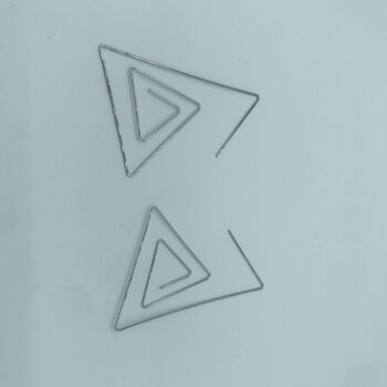 Boucles D'oreilles Clip Grand Triangle - Argent 1