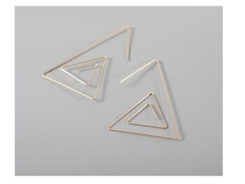 Boucles D'oreilles Clip Grand Triangle - Or 2