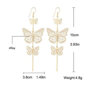 Boucles d'oreilles Slinky Big Butterfly - Or 1