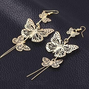 Boucles d'oreilles Slinky Big Butterfly - Or 2