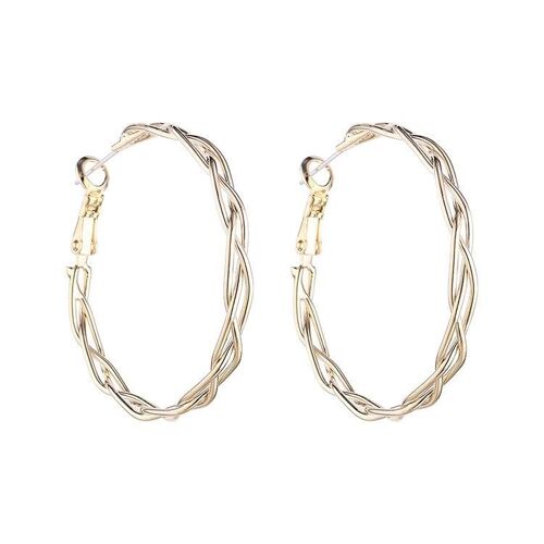 Braid hoop earrings