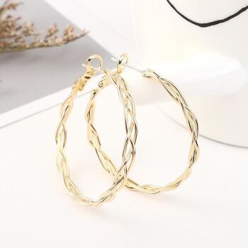 Boucles d'oreilles tresse 3