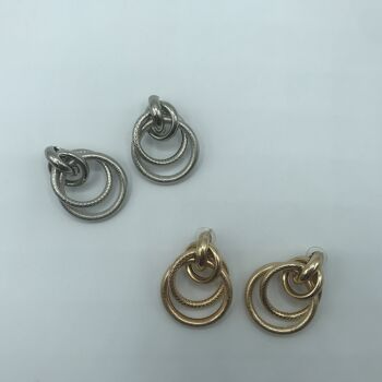 Boucles d'oreilles multi créoles motif serpent - Argent 7