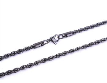 Collier corde - 4*55cm Noir 6