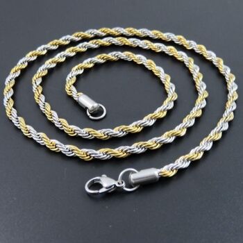 Collier corde - 4*55cm Noir 10