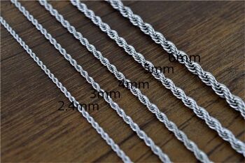 Collier corde - 6*60cm Argent 3