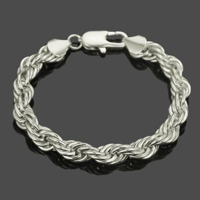 Bracelet chaîne simple corde - Argent