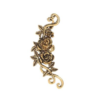 Vintage double roses ear bone clip - Golden