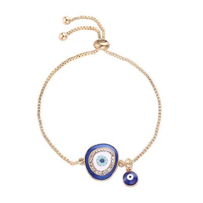 Collection de bracelets oeil du diable - Oeil de fleur bleu foncé