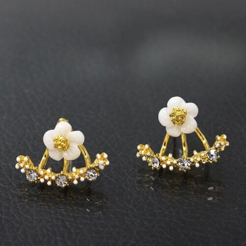 Little daisy stud earrings - Golden