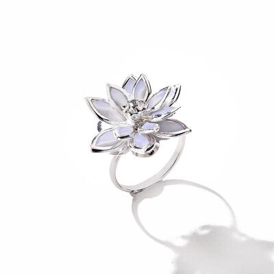 Snow lotus ring - Silver