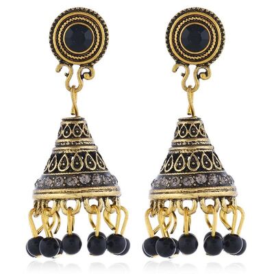 Bohemia wishing bell earrings - Black