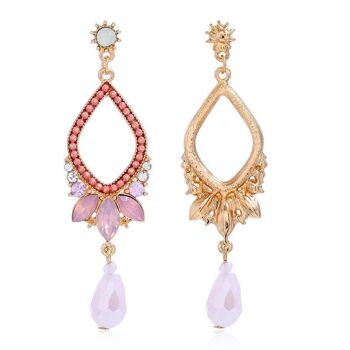 Boucles d'oreilles pendantes en forme de goutte d'eau - Rose 6