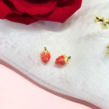 Collection Strawberry - Boucles d'oreilles clous fraise 1