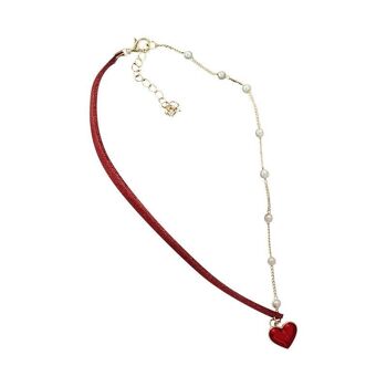 Collier Make It Half with Heart Rouge 5