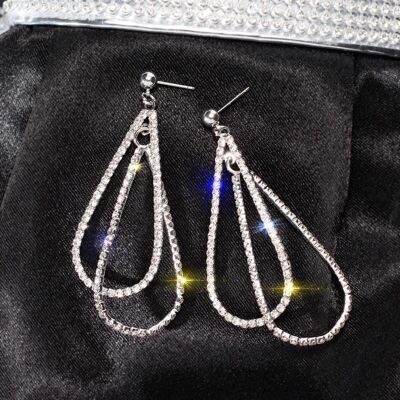 Boucles d'oreilles multi gouttes d'eau - Argent