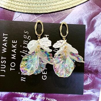 Boucles d'oreilles coquillage arc-en-ciel - Muti Shell 1