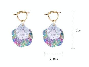 Boucles d'oreilles coquillage arc-en-ciel - Muti Shell 5