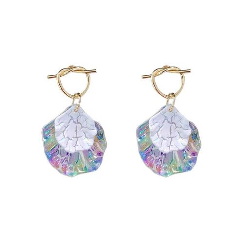 Rainbow Shell Earrings - Single Shell