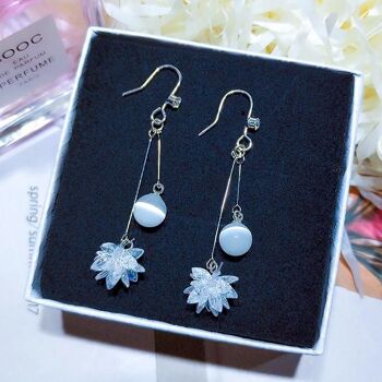 Collection de Boucles d'Oreilles Flocon de Neige et Perle - Flocon de Neige Unique 10