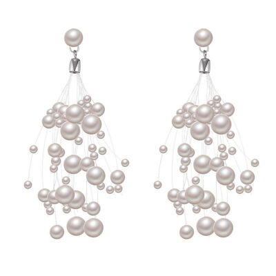 Pendientes de perlas Babysbreath