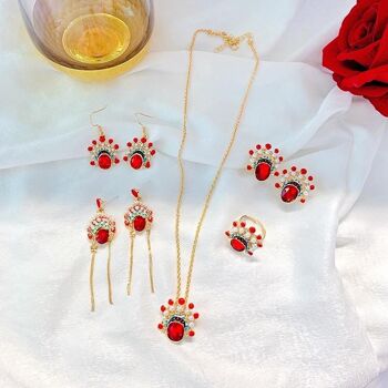 CLNLP Boucles d'oreilles Opera Face - Crochet d'oreille symétrique Opera Face 2