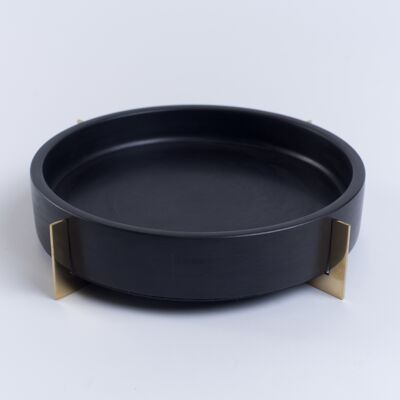 Tray PAPA ALANA Round Black Marble Tray