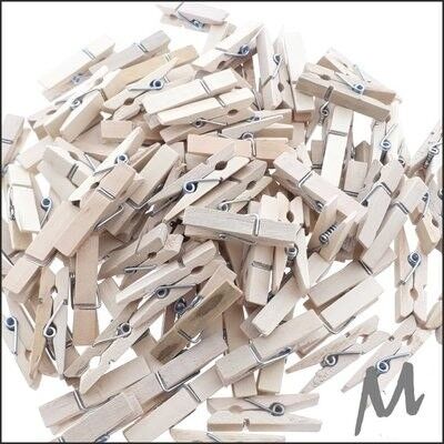 Pegs – natural - 100 pcs