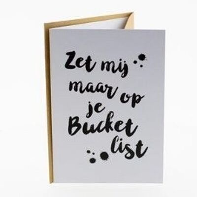 Connect cards - Zet mij maar op je bucket list