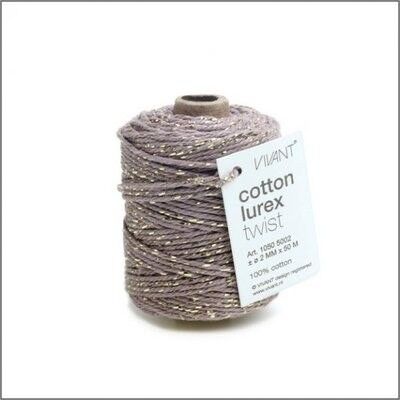 Lurex twist koord - Old purper