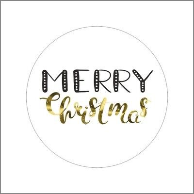 Merry Christmas - Wens etiket