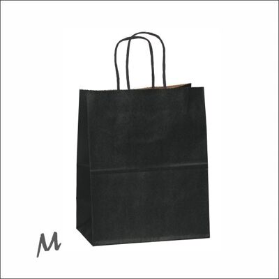 Kraft bag mini – Black (100 pieces)